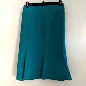 Teal flared skirt